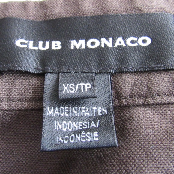 CLUB MONACO Stand Collar Hook Closure Studs Pleated Top Shirt Size XS - Picture 6 of 6
